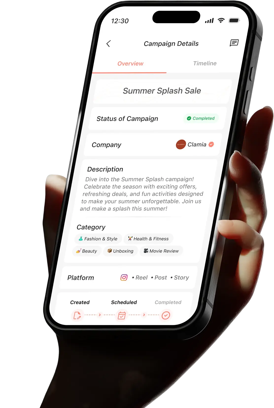 Adintors mobile app